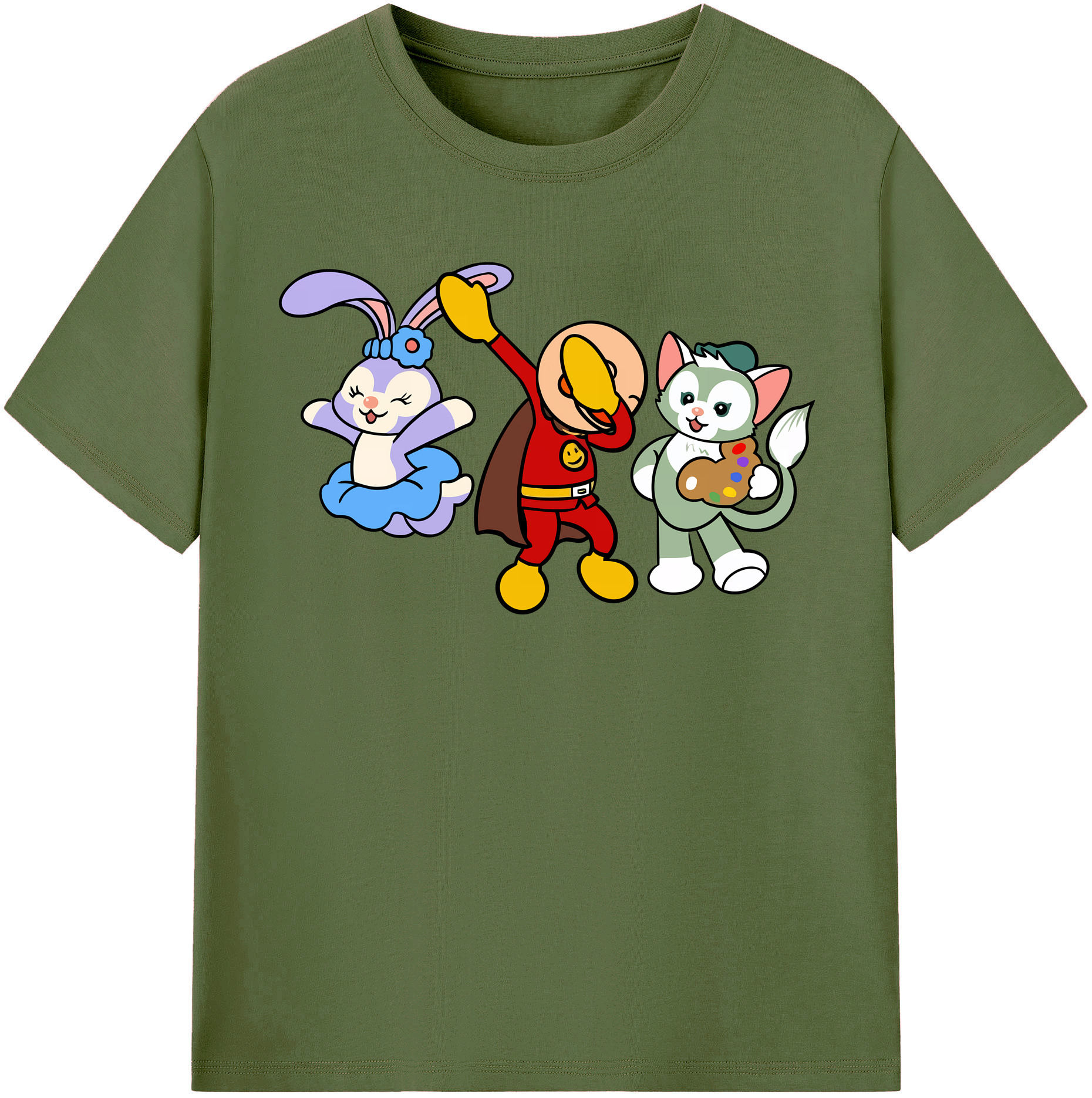 （画像用） アンパンマン Anpanman 綿100％半袖Tシャツ（フロントプリント）